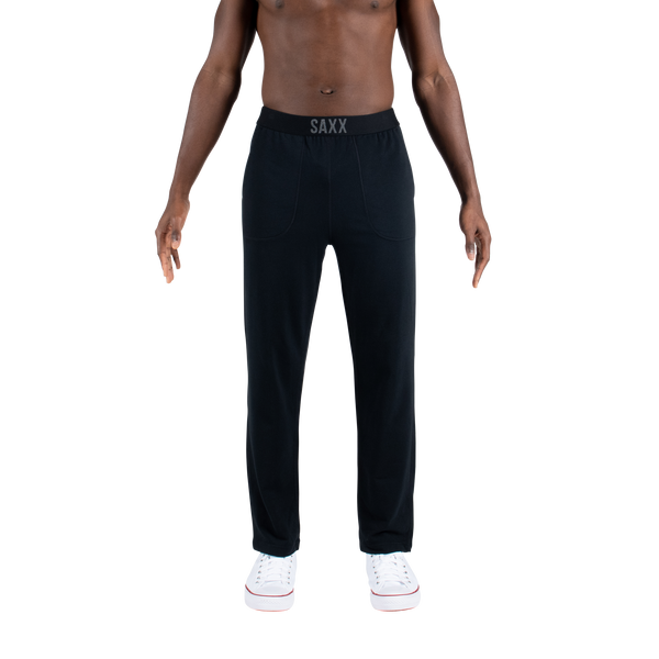 Front - Model wearing 3Six Five Pant Lounge in Black