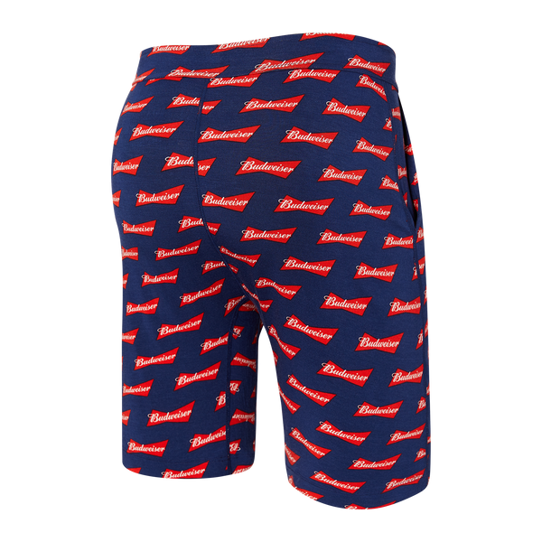 Back of Snooze Short in Handcrafted- Navy