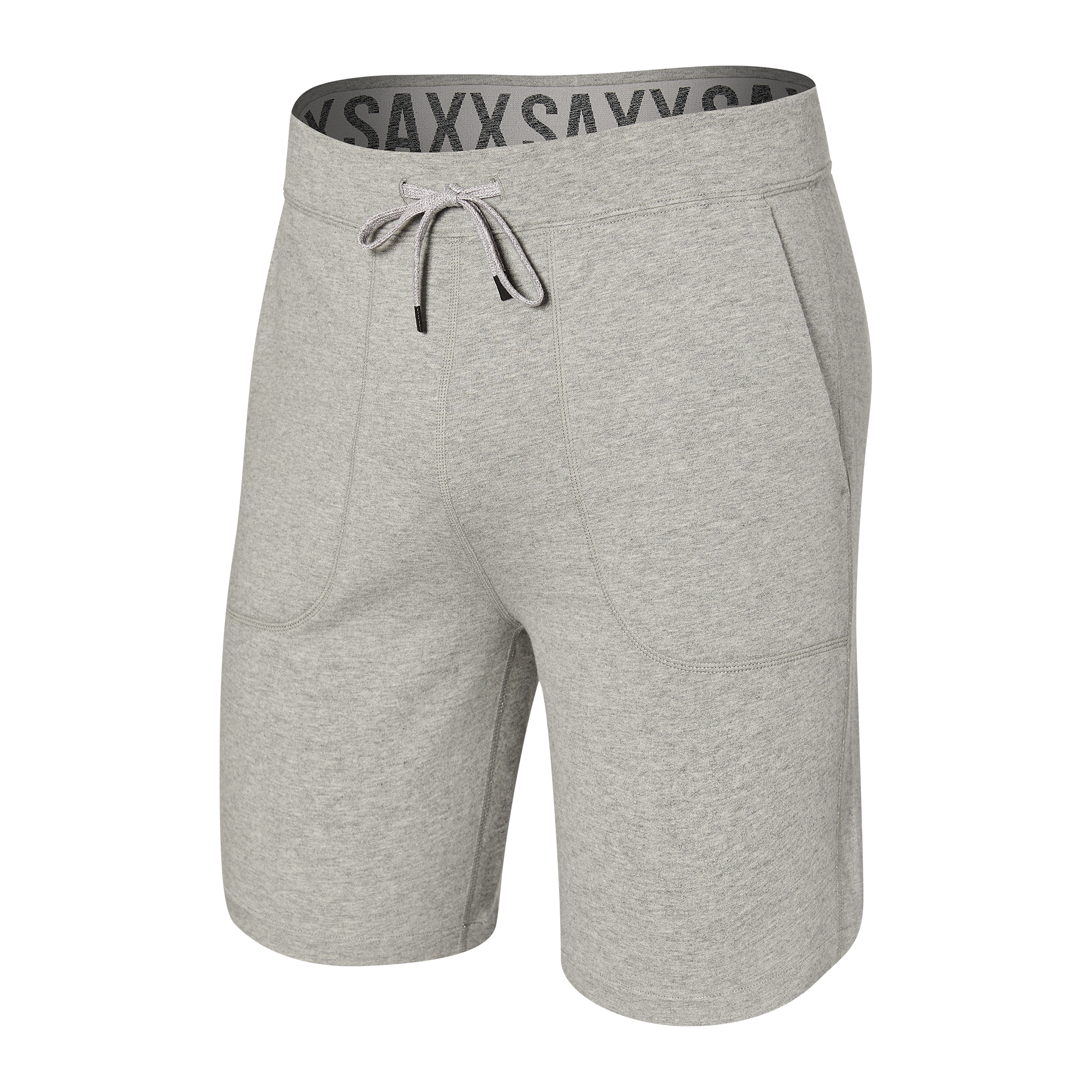 Front of 3Six Five Lounge Short in Ash Grey Heather