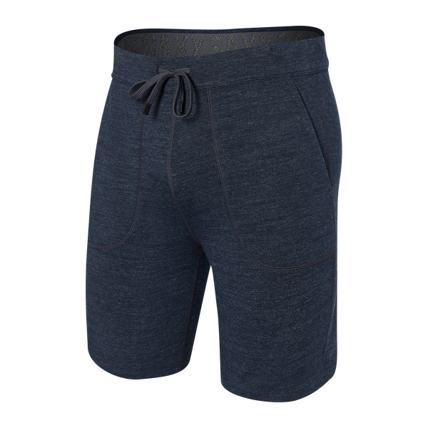 Front of 3Six Five Lounge Short in Ink Heather