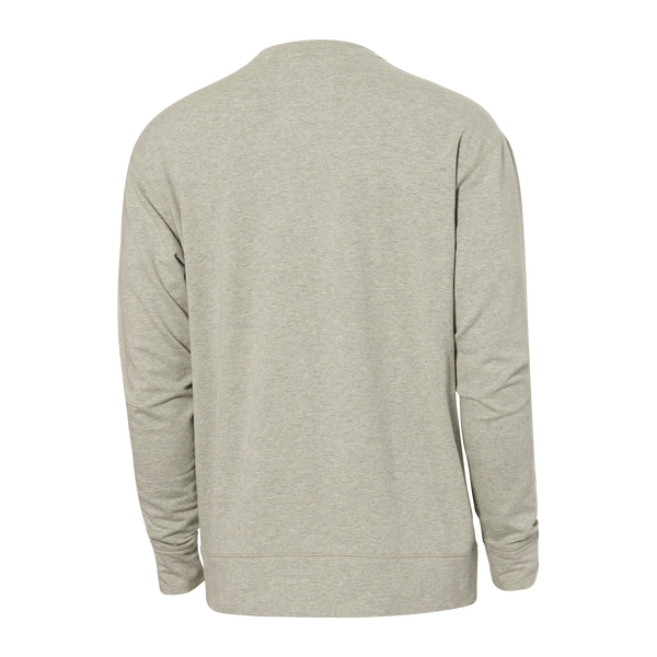Back of 3Six Five Lounge Long Sleeve Crew in Ash Grey Heather