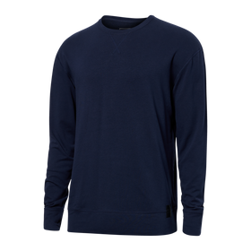 Front of 3Six Five Lounge Long Sleeve Crew in Maritime Blue
