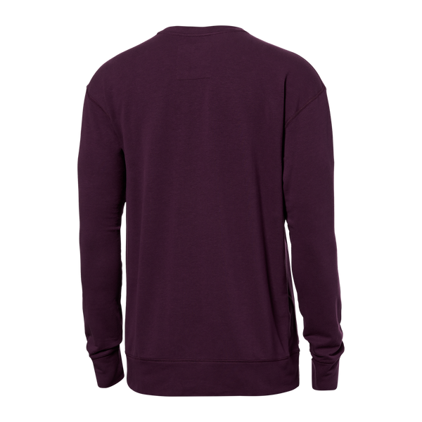 Back of 3Six Five Lounge Long Sleeve Crew in Plum