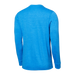 Back of Droptemp All Day Cooling Long Sleeve Crew in Racer Blue Heather