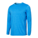 Front of Droptemp All Day Cooling Long Sleeve Crew in Racer Blue Heather