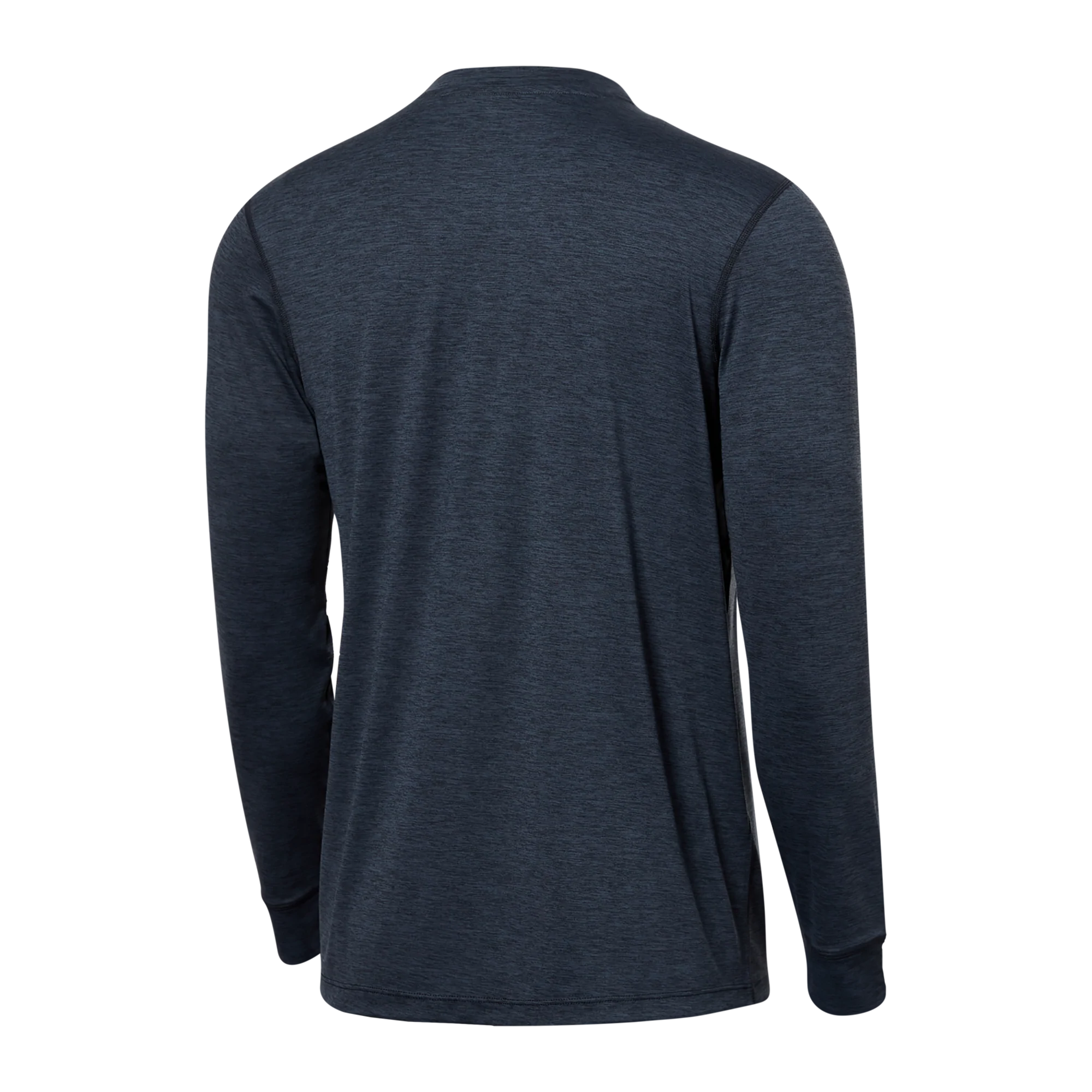 Back of Droptemp All Day Cooling Long Sleeve Crew in Turbulence Heather