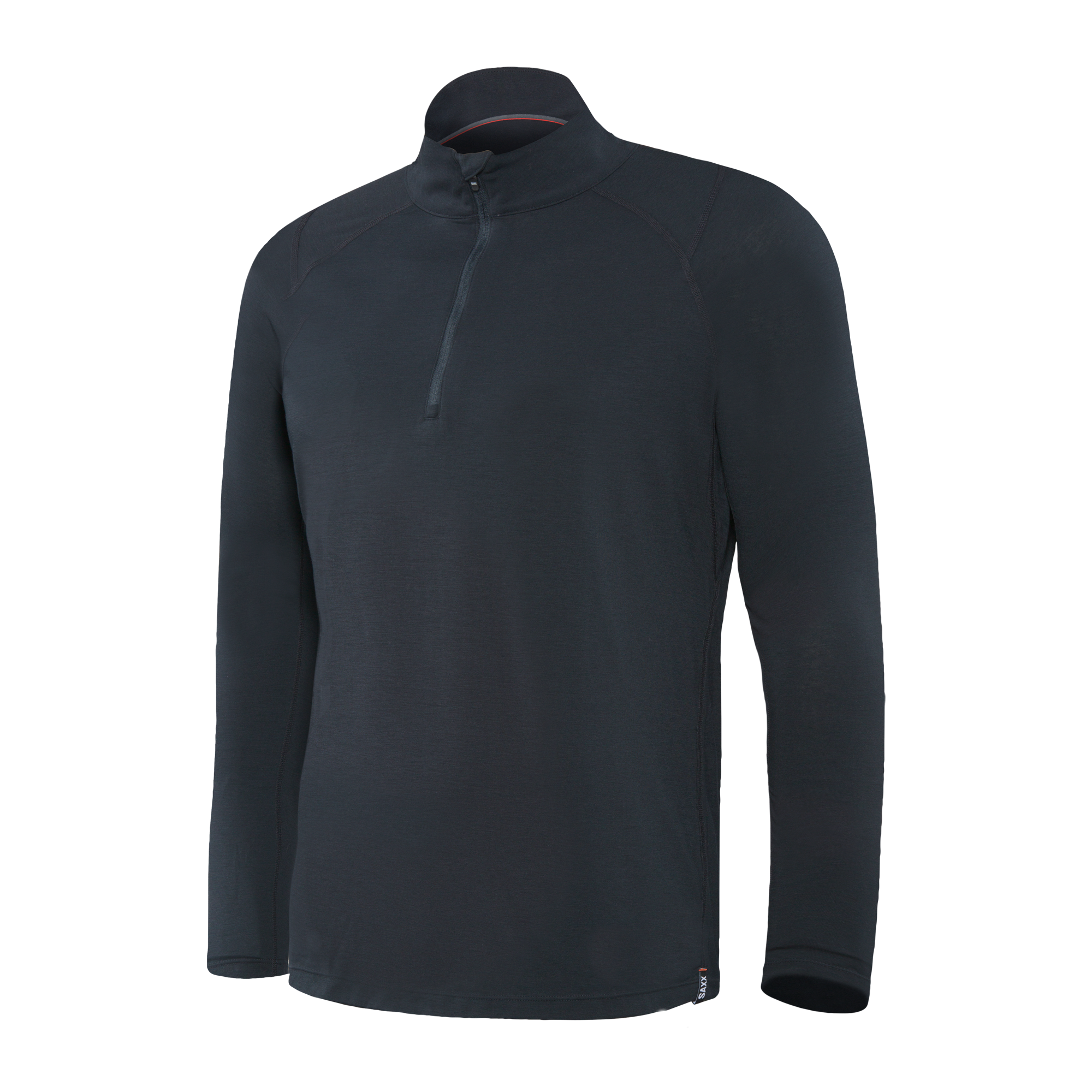 Front of Viewfinder Baselayer Long Sleeve 1/2 Zip in Black