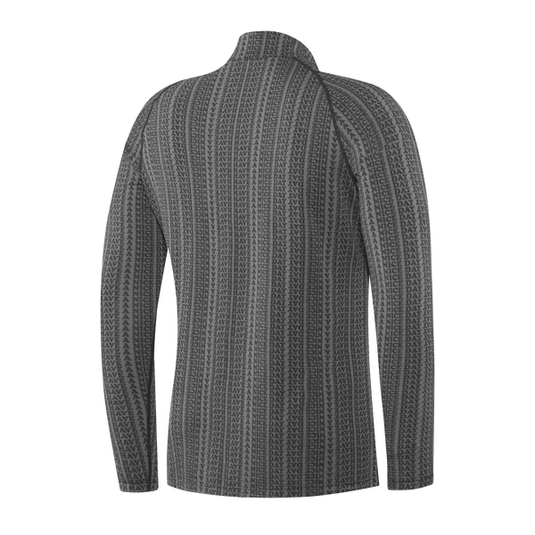 Back of Viewfinder Baselayer Long Sleeve 1/2 Zip in Grey Have A Nice Day