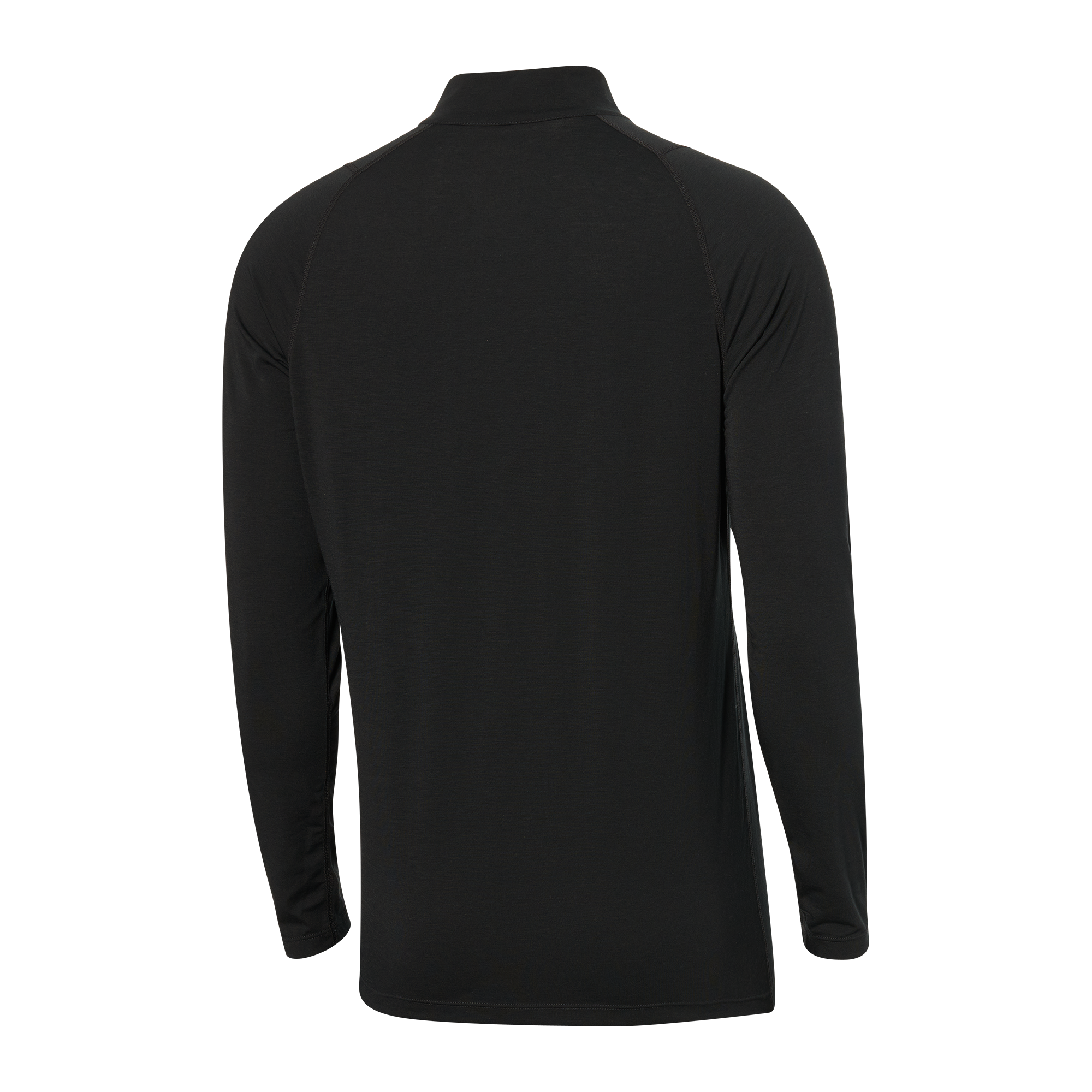 Back of Roast Master Long Sleeve 1/2 Zip Baselayer in Black