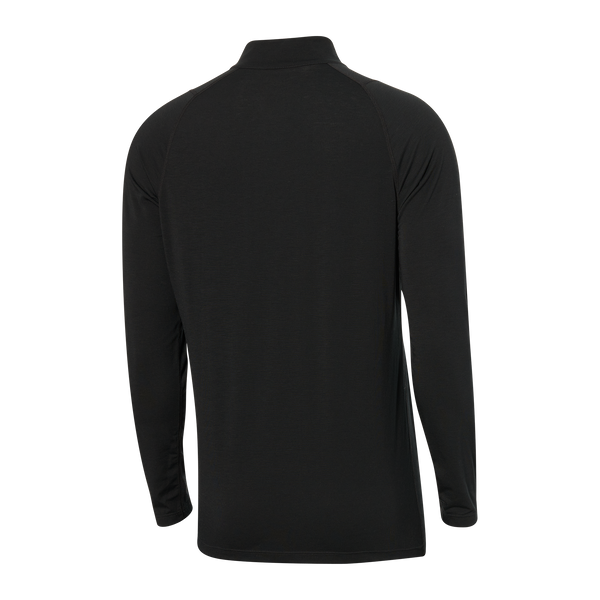 Back of Roast Master Long Sleeve 1/2 Zip Baselayer in Black