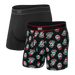 Front of Daytripper Boxer Brief Fly 2-Pack in Jingle Bones/Black
