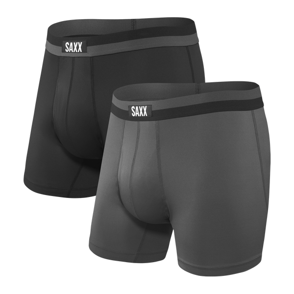 SAXX Men's Volt 2-Pack Boxer Brief Underwear - Bad Santas/Black