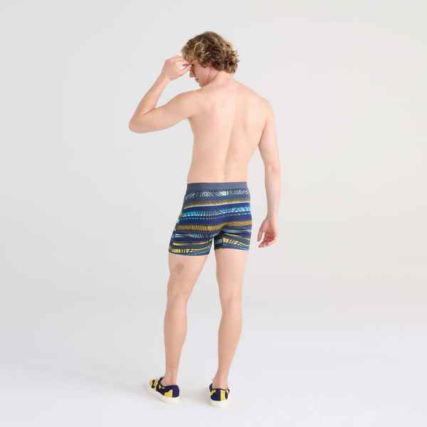 Back - Model wearing Ultra 2-Pack Boxer Brief in Shade Stripe/Navy