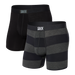 Front of Vibe Super Soft Boxer Brief 2-Pack in Graphite Ombre Rugby/Black