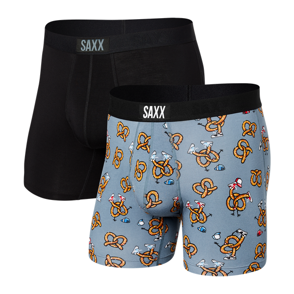 Back of Vibe Super Soft Boxer Brief 2-Pack in Pretzel B-Boyz- Blue