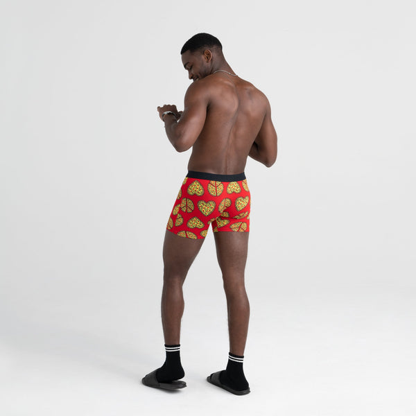 Back - Model wearing Vibe Boxer Brief 2 Pack in Butterfly Palm- Multi