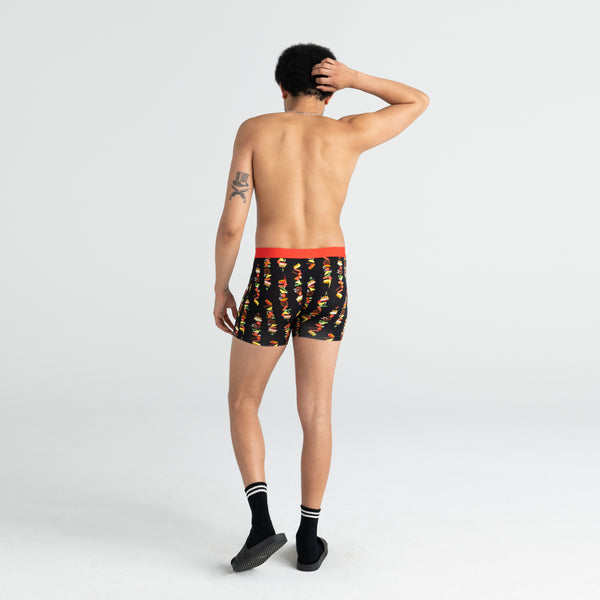 Back - Model wearing Vibe Boxer Brief 2 Pack in Stacked/Graphite Heather