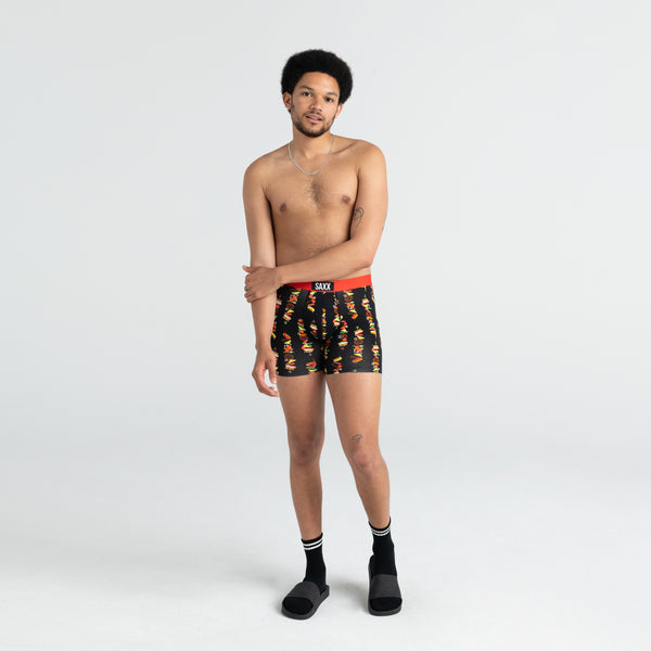 Front - Model wearing Vibe Boxer Brief 2 Pack in Stacked/Graphite Heather