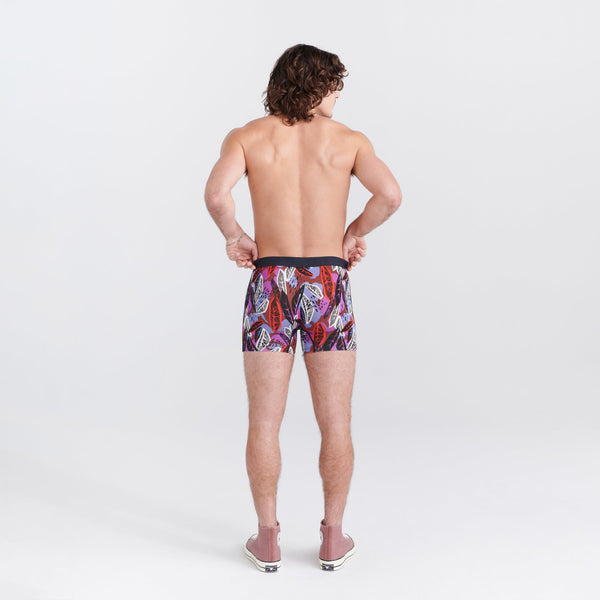 Back - Model wearing Vibe Super Soft Boxer Brief 2-Pack in Tropic Jungle/Asher Waistband