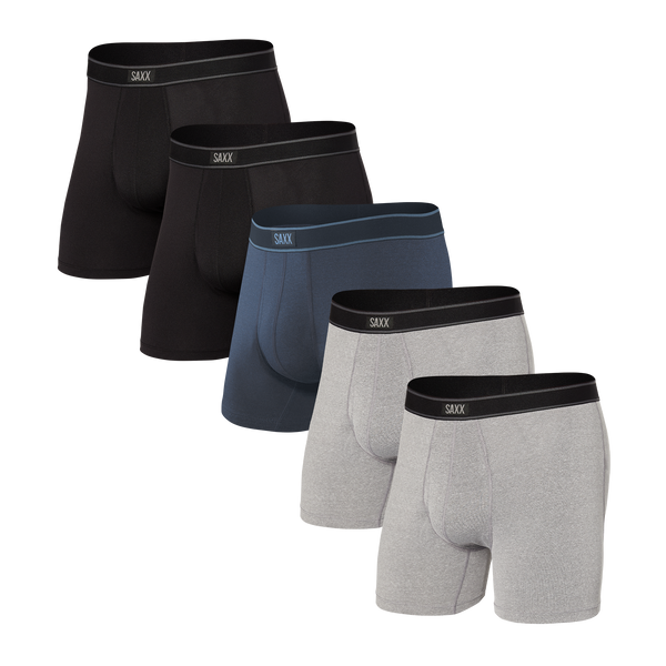 Daytripper 5-Pack Boxer Brief - Black/Grey/Navy | – SAXX Underwear