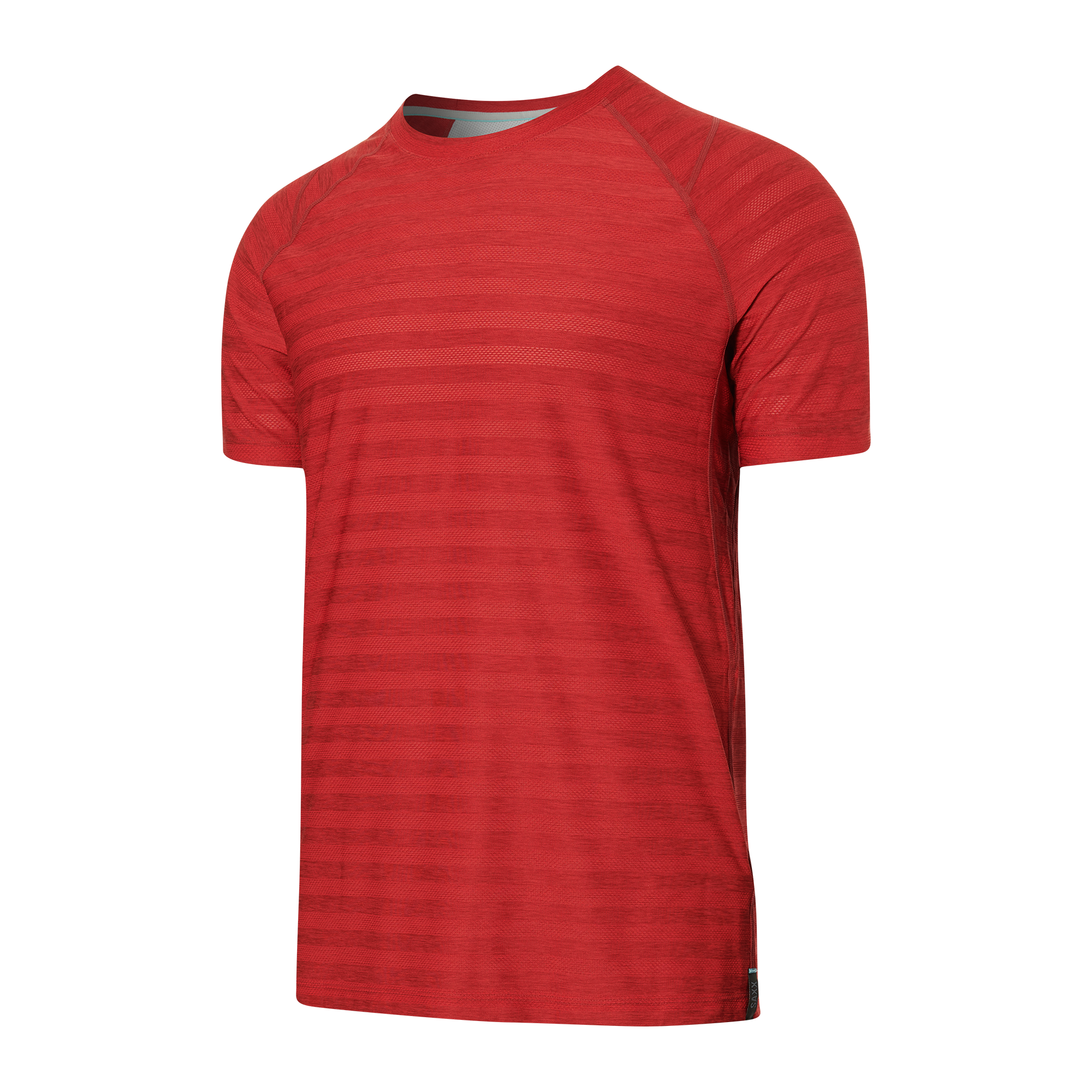 Front of DropTemp Cooling Mesh Crew in Red Heather