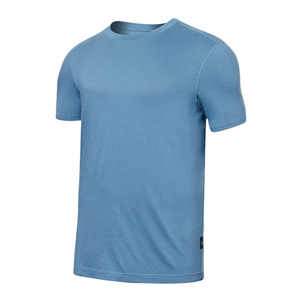 Front of 3Six Five Lounge Tee in Washed Blue