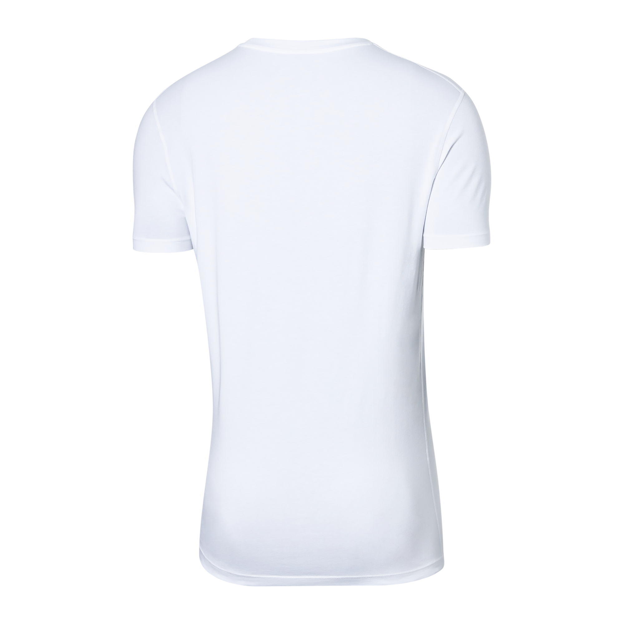 Back of Droptemp Cooling Cotton Crew in White