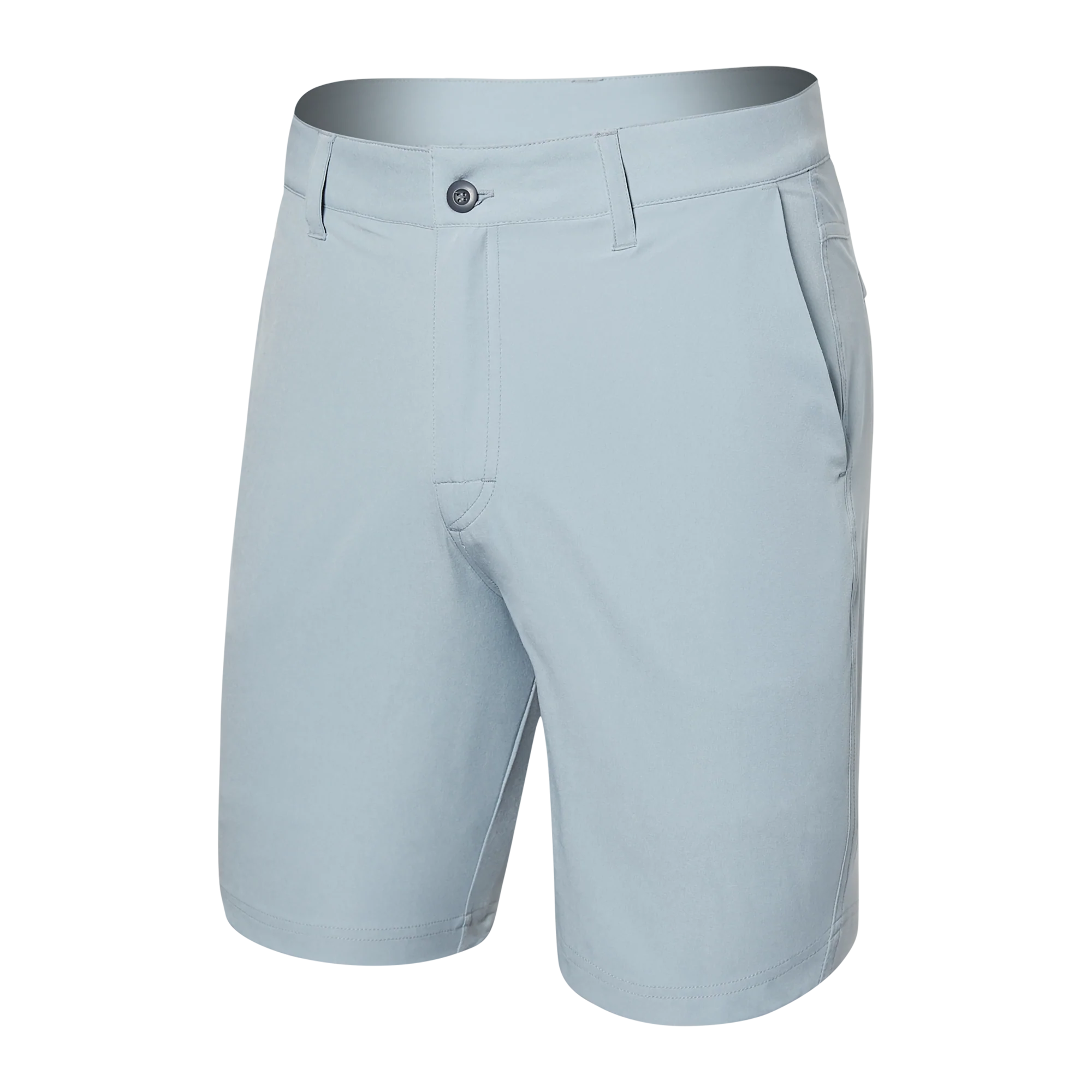 Front of Go To Town 2N1 Short 9" in Light Grey