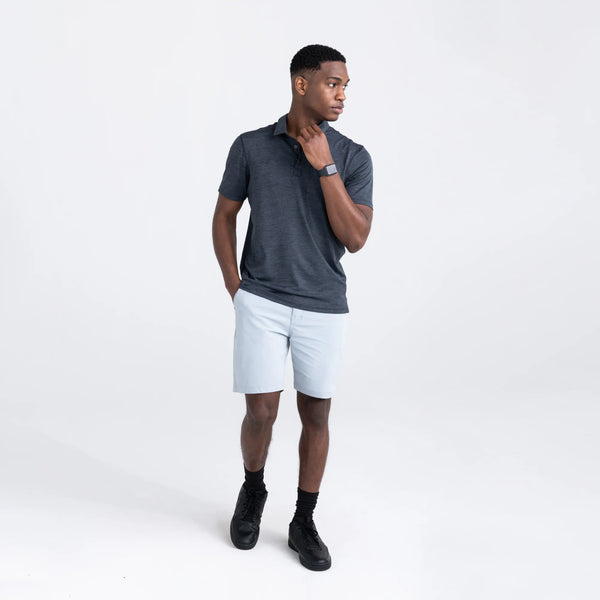 Front - Model wearing Go To Town 2N1 Short 9" in Light Grey