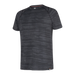 Front of Aerator Short Sleeve Tee in Black Washed Stripe