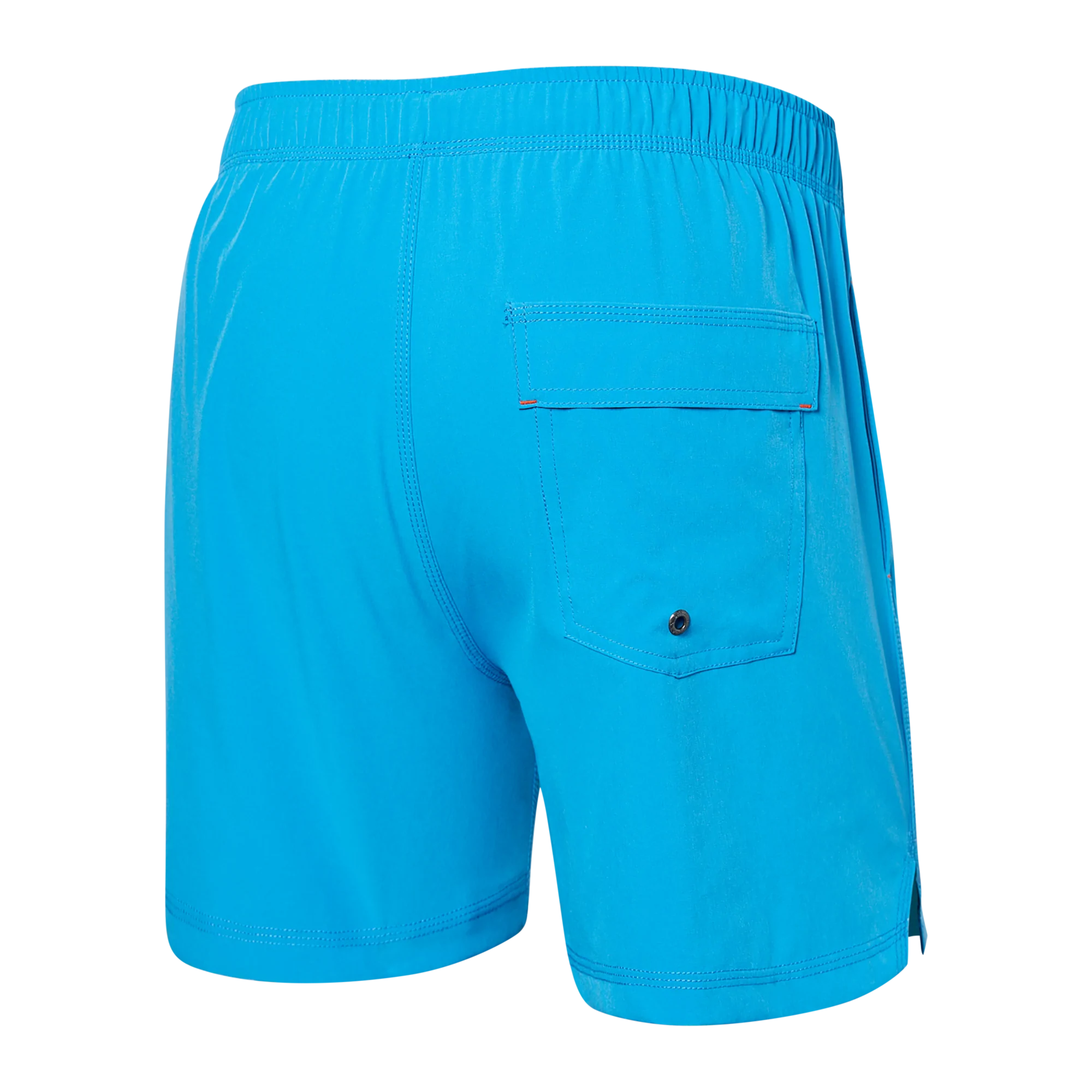 Back of Oh Buoy 2N1 Swim Volley Short 5" in Tropical Blue