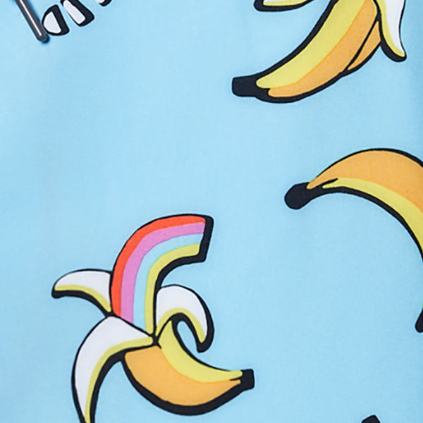 Swatch of Rainbow Bananas- Azure