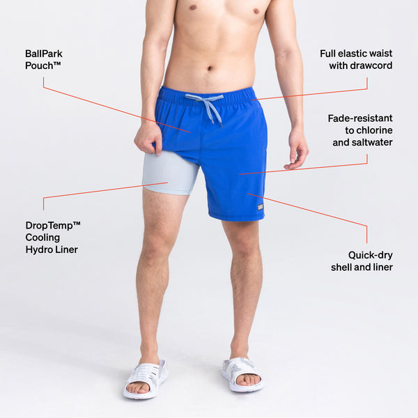 Oh Buoy 2N1 Long Volley Short - Sport Blue | – SAXX Underwear